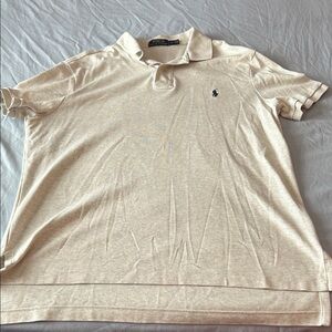 Polo by Ralph Lauren Men's Beige Polo Shirt